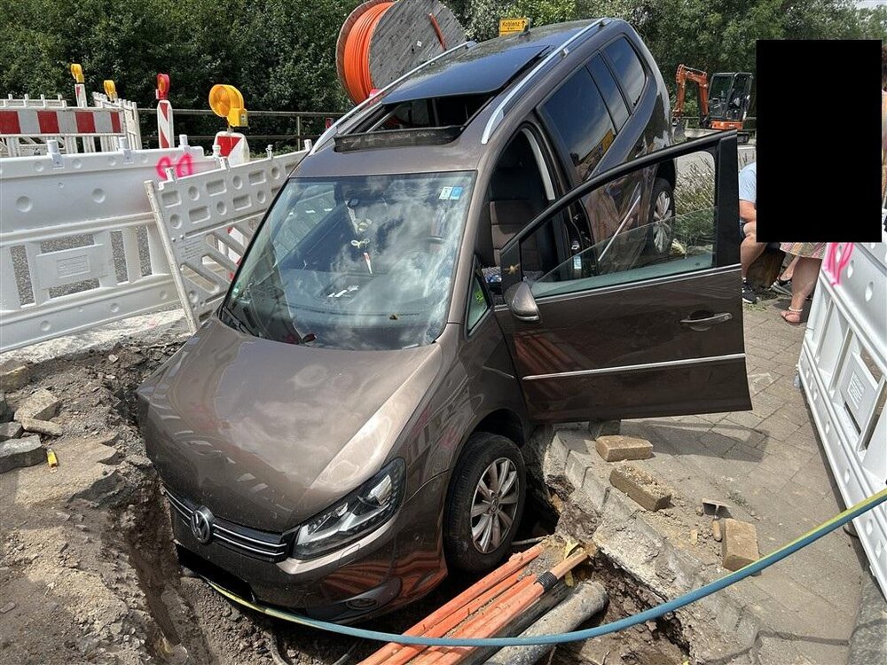 Der verunfallte PKW.