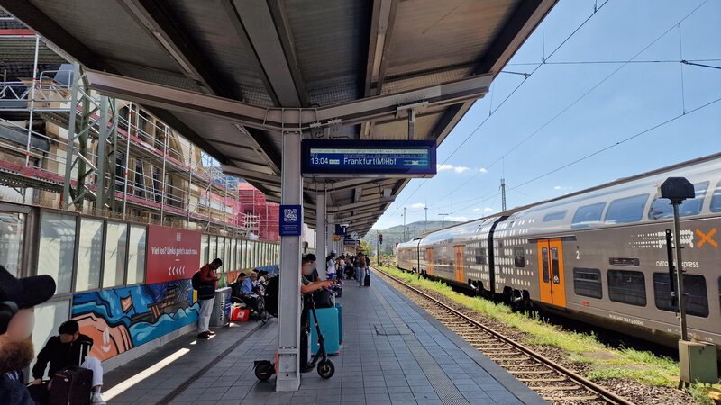 Gleis 1 am Koblenzer Hauptbahnhof.