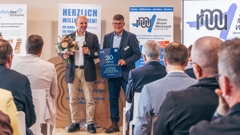 Gleich drei Jubiläen hat die Rhein-Mosel-Werkstatt (RMW) an ihrem Standort in Weißenthurm gefeiert. Das 25-jährige Bestehen der Betriebsstätte, 30 Jahre des Inklusionsunternehmens Polytec und