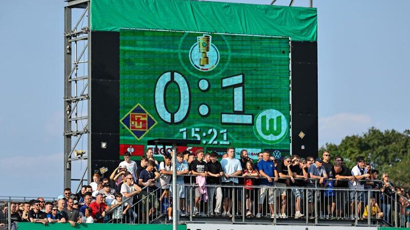 1. Runde DFB-Pokal 2024/2025: TuS Koblenz - VfL Wolfsburg 0:1 (Archivbild)