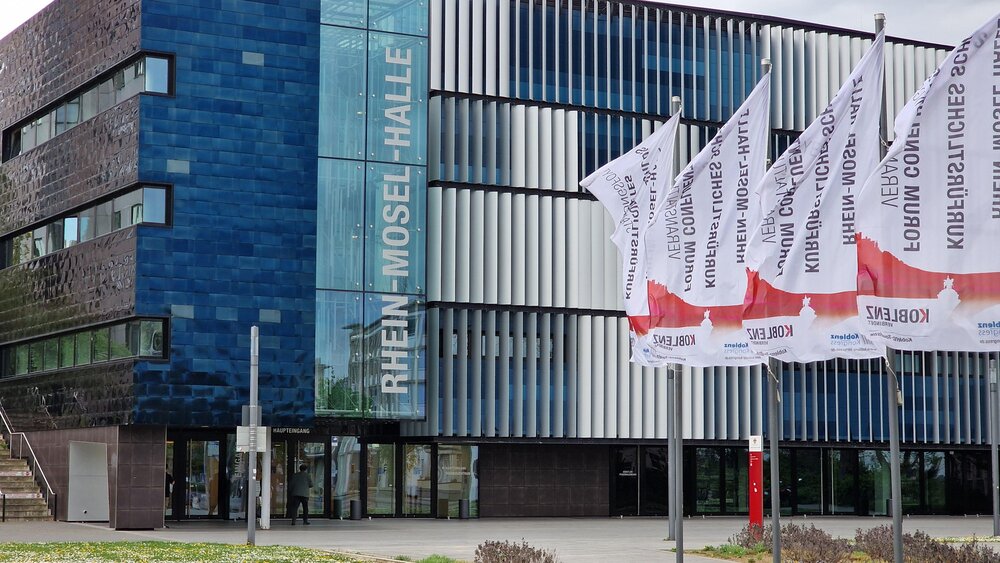 Die Rhein-Mosel-Halle in Koblenz. Die Rhein-Mosel-Halle in Koblenz.