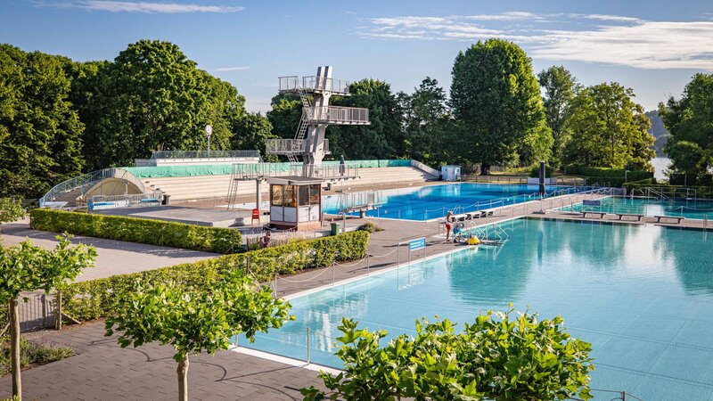 Das Freibad Oberwerth in Koblenz.