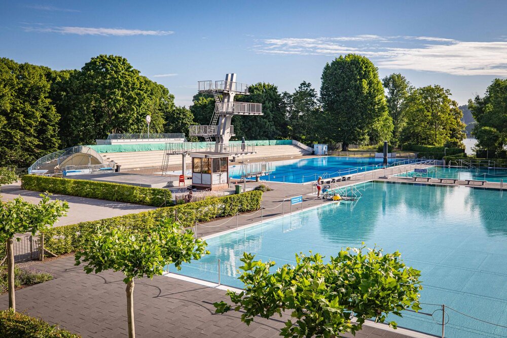 Das Freibad Oberwerth in Koblenz.