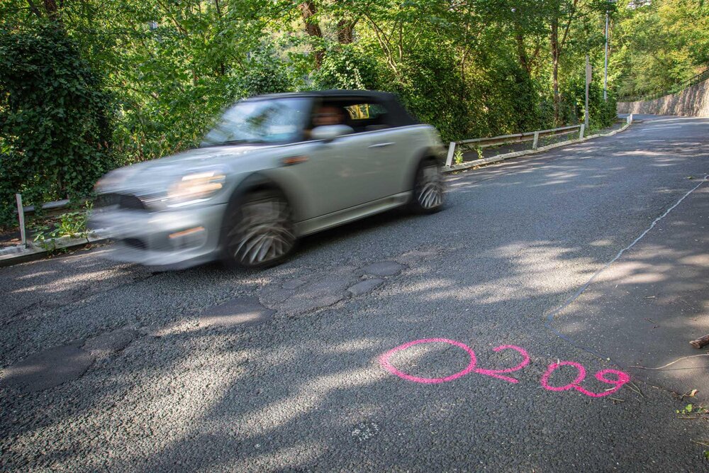 Baugrunduntersuchungen sorgen für Straßensperrung in Koblenz.