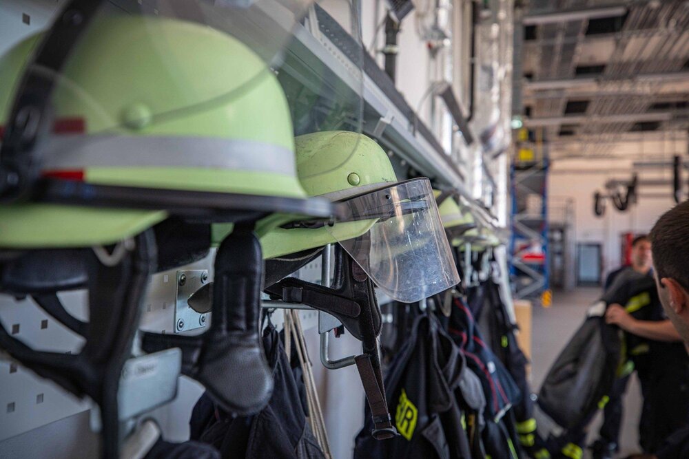 Die Feuerwehr in Koblenz.