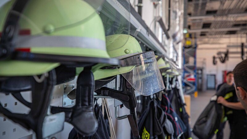 Die Feuerwehr in Koblenz.