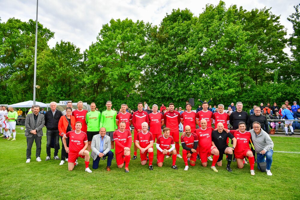 Die Lotto-Elf bei ihrem Spiel gegen Gau-Odernheim am 8. Mai 2025.