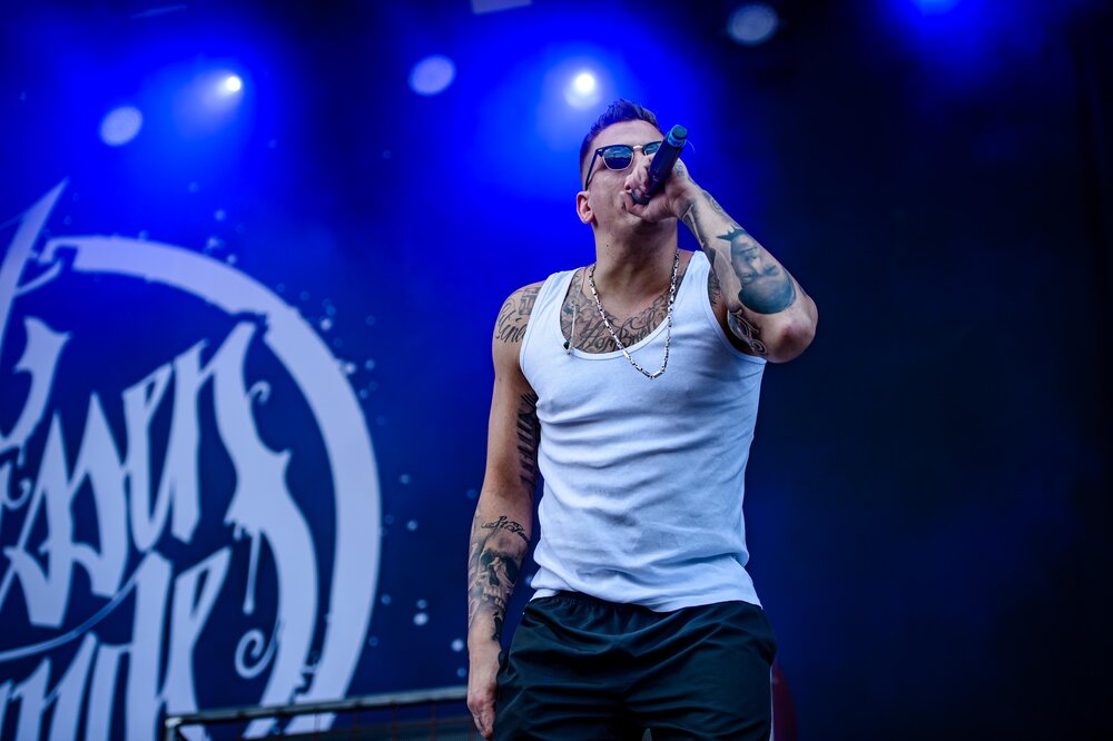 Gzuz bei einem Konzert im Jahr 2017 (Archivbild)