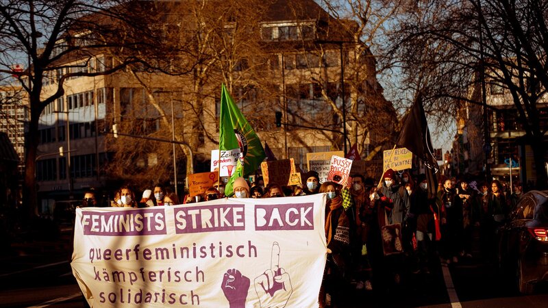 Ein Protest von Feministas Koblenz (Archivbild)