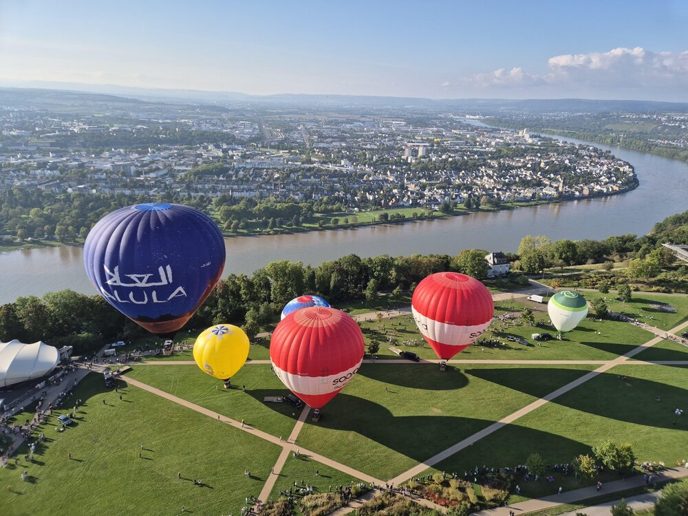 Ballonstart von der Festung Ehrenbreitstein