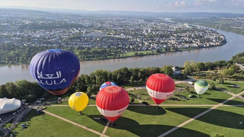 Ballonstart von der Festung Ehrenbreitstein