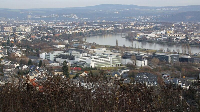 Einzelheiten Blick auf den Campus der Universität Koblenz.