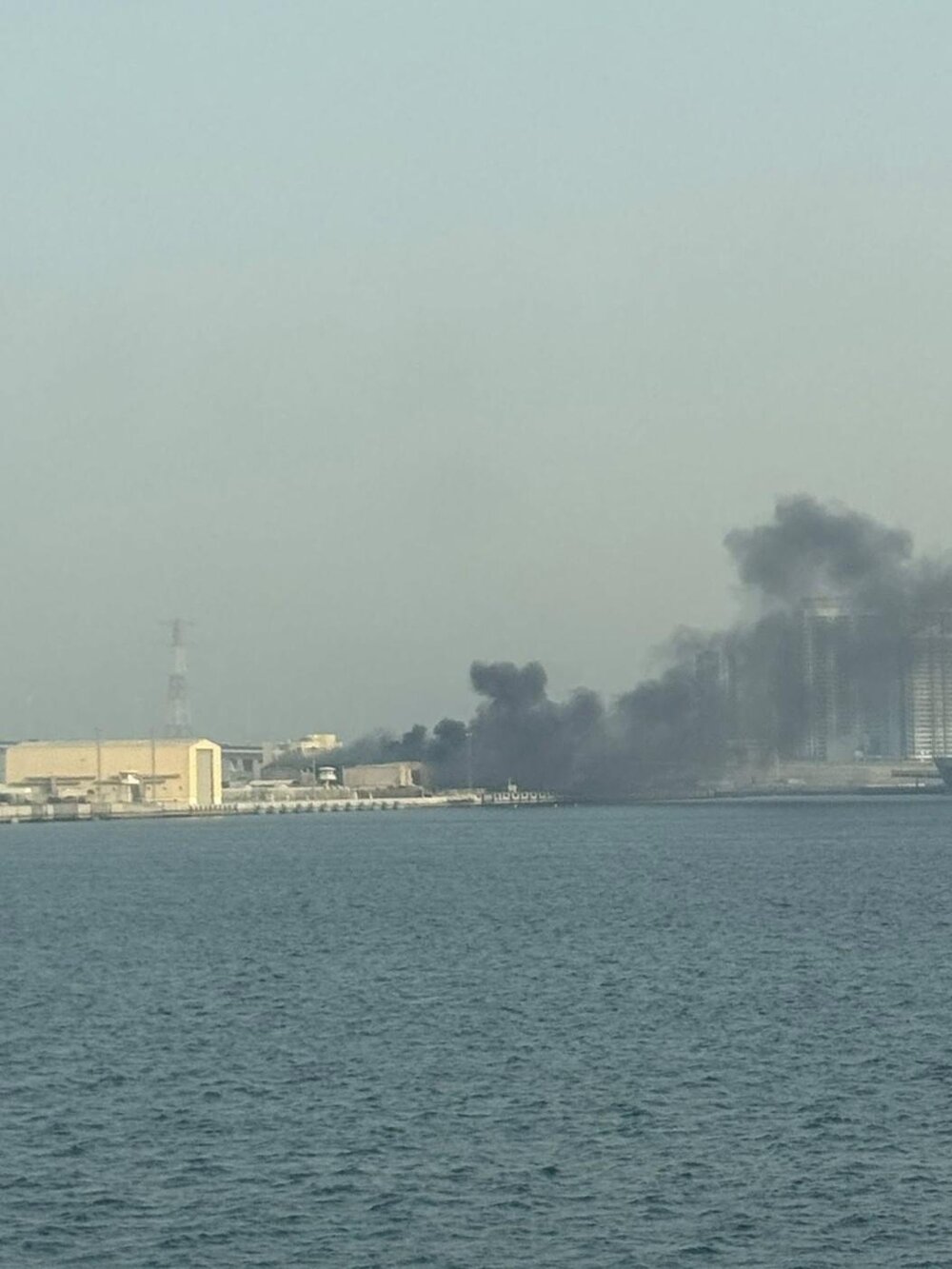 Fot vom Dronheneinschlag circa 500 Meter entfernt vom Kreuzfahrtschiff "Mein Schiff " (Tui Cruses).