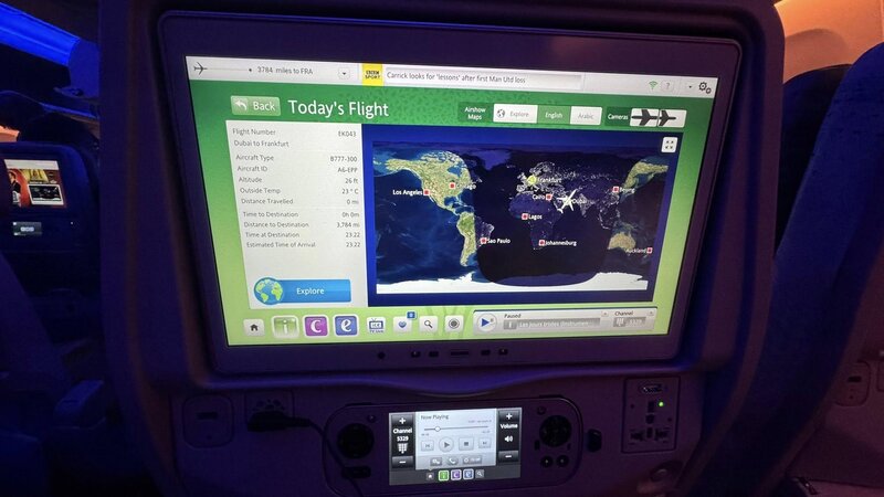 Rückflug von Abu Dhabi nach Frankfurt in der Nacht zum Freitag.