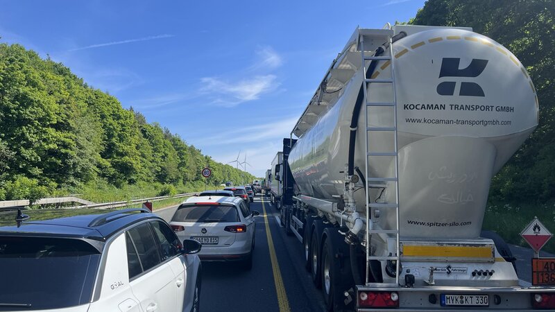 Der Stau auf der A61.