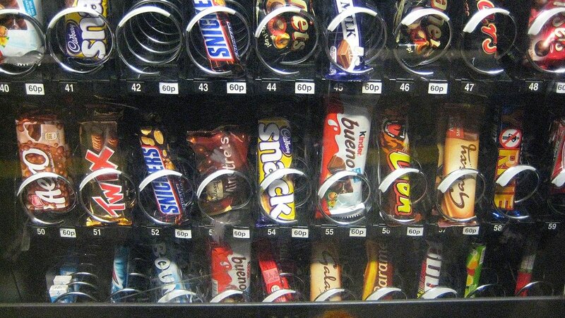 Ein Snack-Automat, Symbolbild.