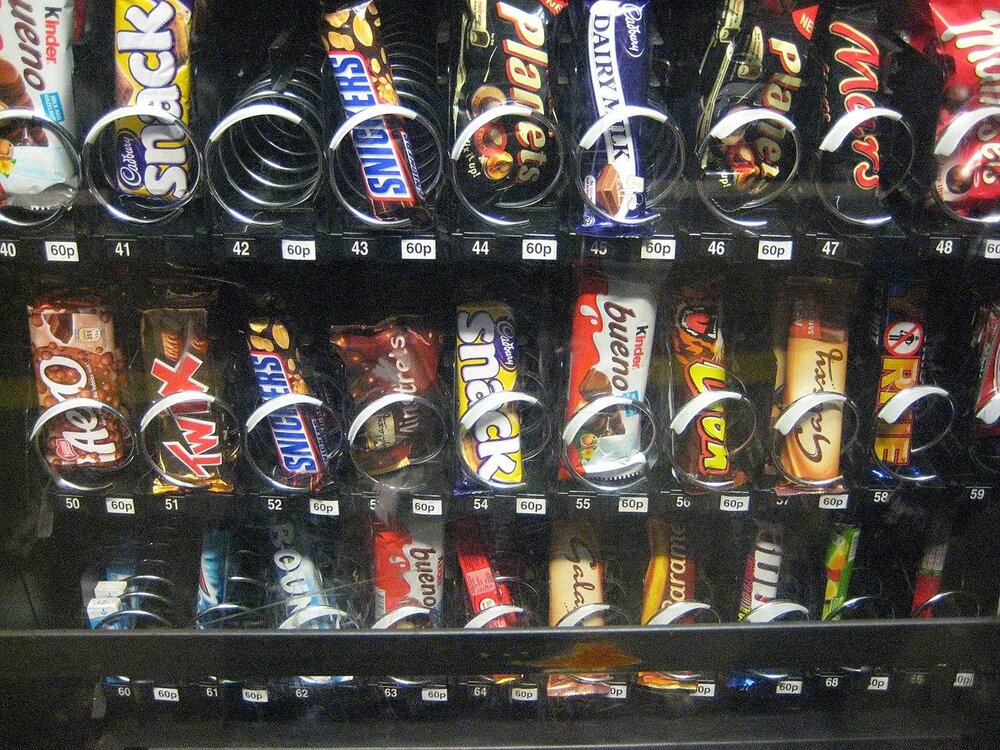 Ein Snack-Automat, Symbolbild.