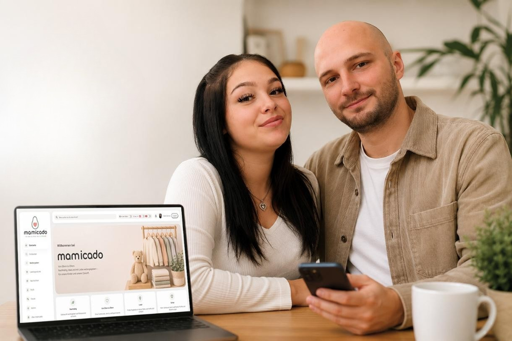 Kathie und Dennis, Gründer der App „mamicado”