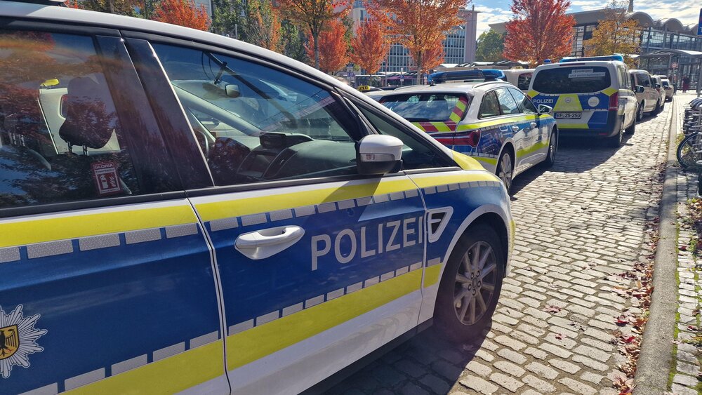 Polizeiwagen in Koblenz.
