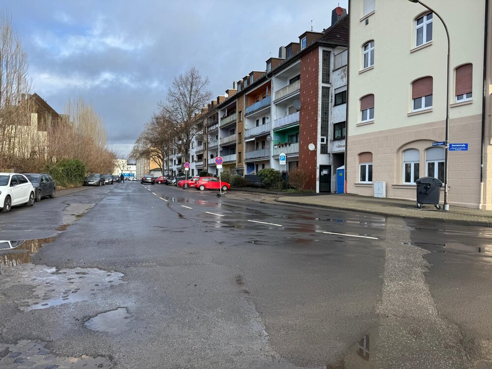 Die Behringstraße in Koblenz-Rauental im Ursprungszustand – stand Mitte Februar.