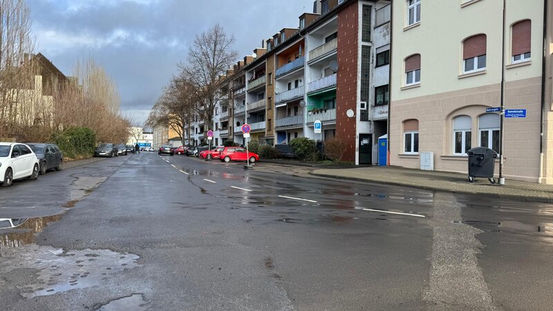 Die Behringstraße in Koblenz-Rauental im Ursprungszustand – stand Mitte Februar.