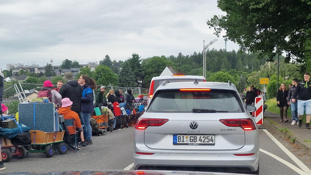 Rückstau zu Rock am Ring