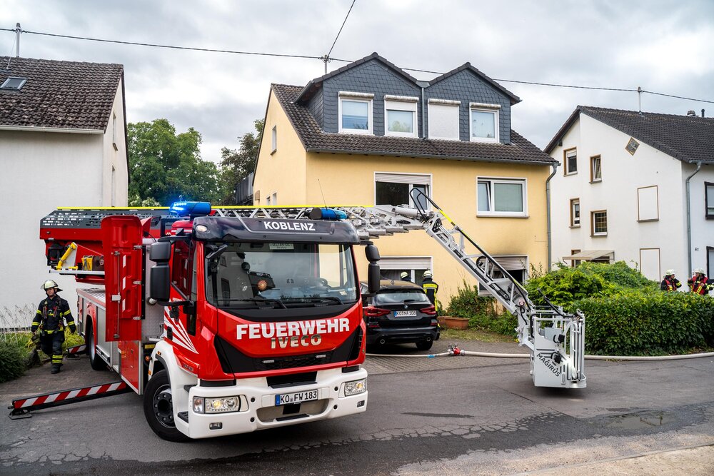 Brand in einem Gebäude in Koblenz-Rübenach