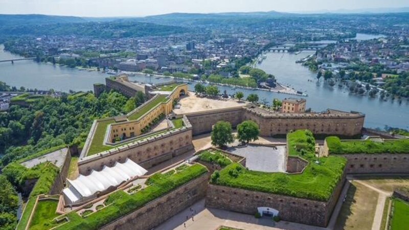 Festung Ehrenbreitstein (Luftaufnahme)