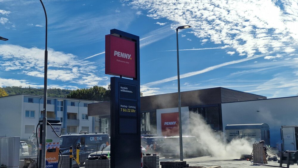 Der Penny-Markt in Koblenz-Pfaffendorfer Höhe eröffnet im Oktober. Der Penny-Markt in Koblenz-Pfaffendorfer Höhe eröffnet im Oktober.