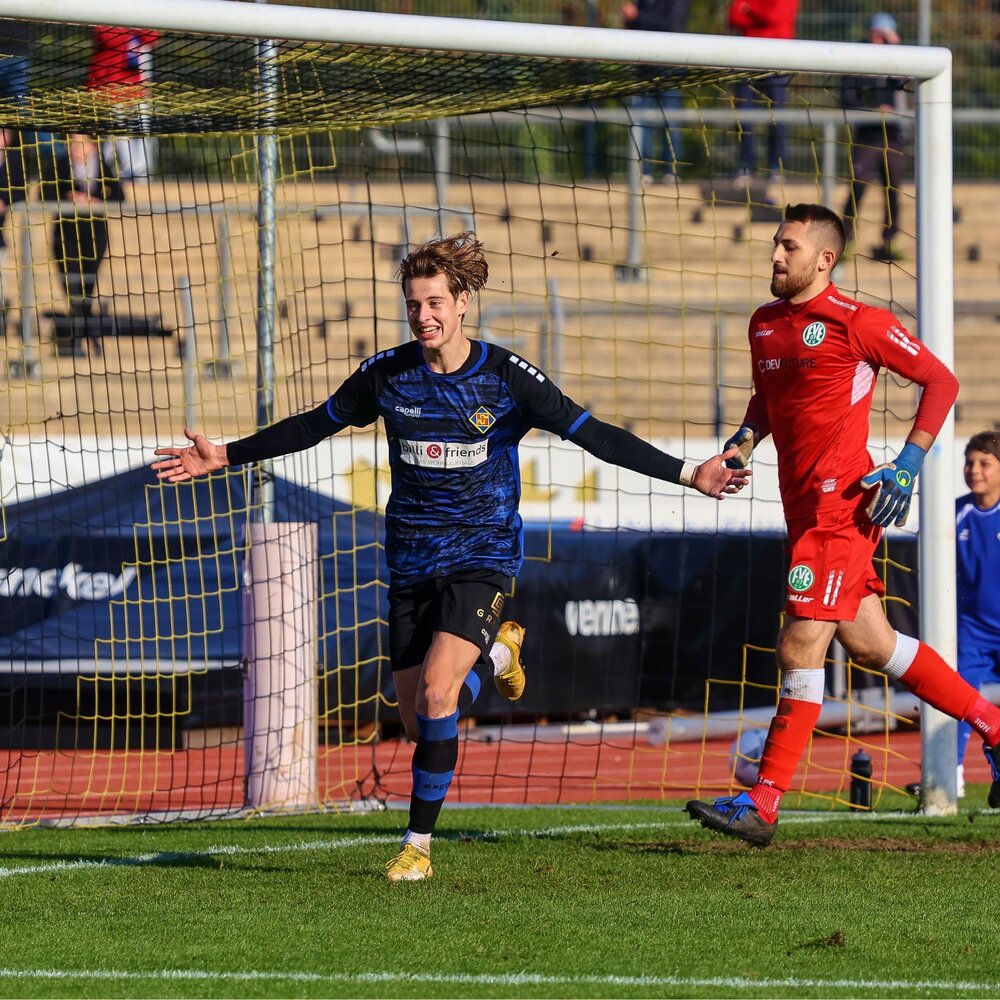 Marc Richter (16.10.2021), damals noch im Trikot der TuS Koblenz, wechselt nun in die 3. Liga nach Aachen.