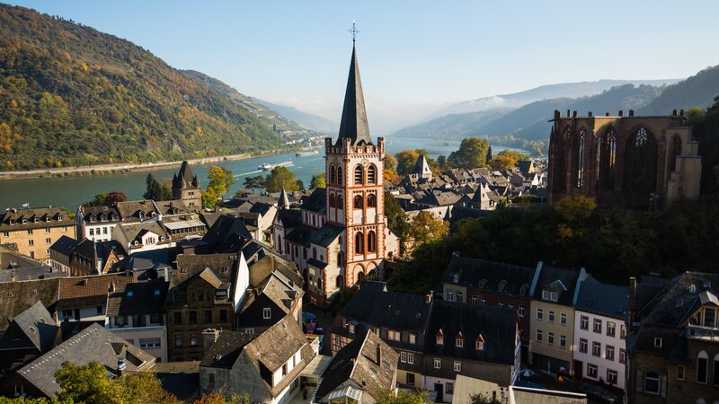 Blick auf Bacharach, Oberes Mittelrheintal