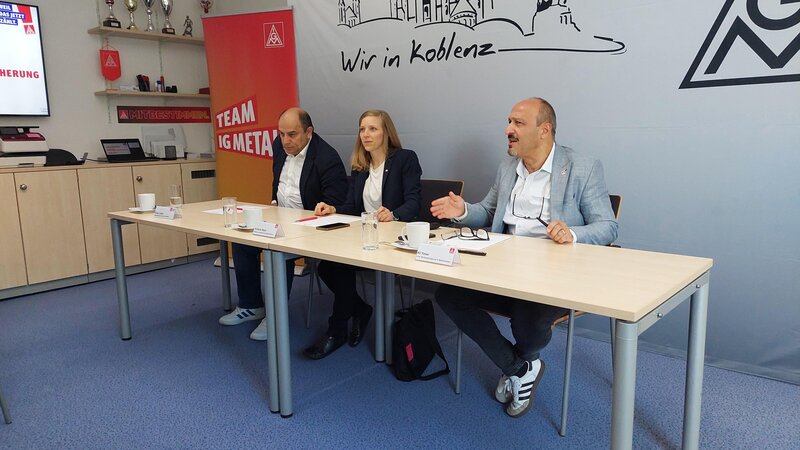 Pressekonferenz bei der IG Metall Koblenz