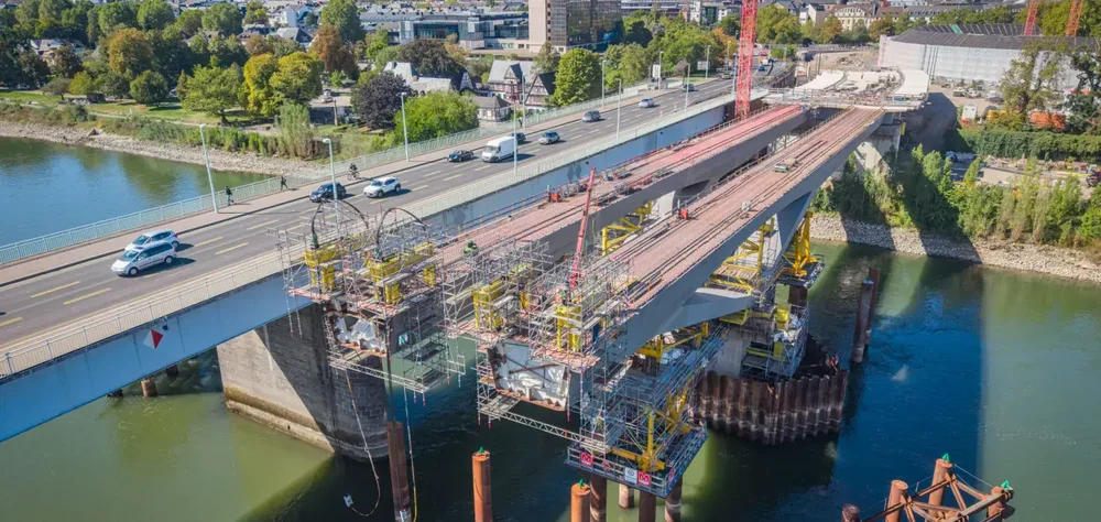 Großbaustelle Pfaffendorfer Brücke