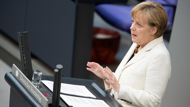 Angela Merkel im Deutschen Bundestag (2014 / Archivbild) Ex-Kanzlerin Angela Merkel kommt nach Koblenz