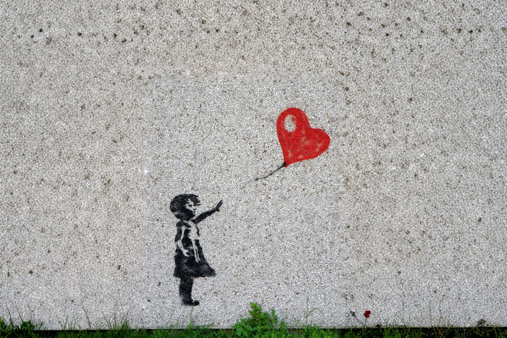 Mädchen mit Ballon (Girl with Balloon) - Banksy Mädchen mit Ballon (Girl with Balloon) - Banksy