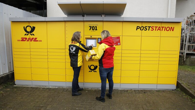 Eine Poststation der DHL Group.