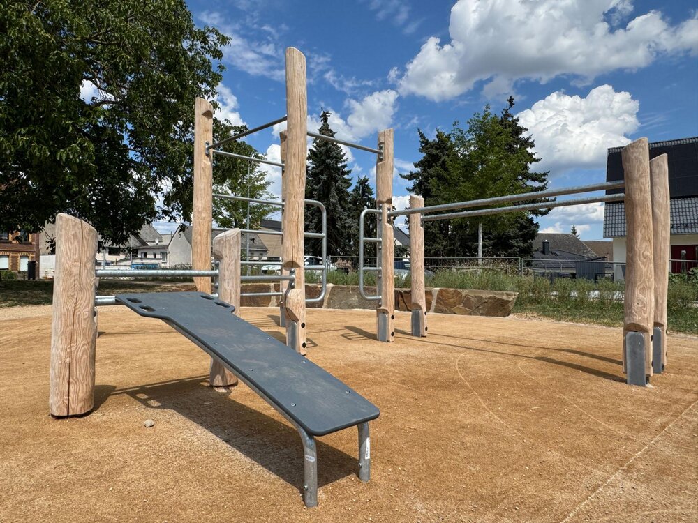 Die Calisthenics-Anlage ist Teil der neuen Spielpunkte im Stadtteil Rübenach in Koblenz. Die Calisthenics-Anlage ist Teil der neuen Spielpunkte im Stadtteil Rübenach in Koblenz.