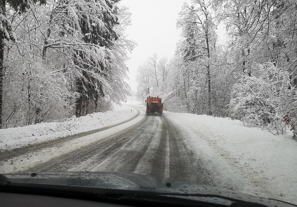 Glatte Straßen in der Region Glatte Straßen in der Region