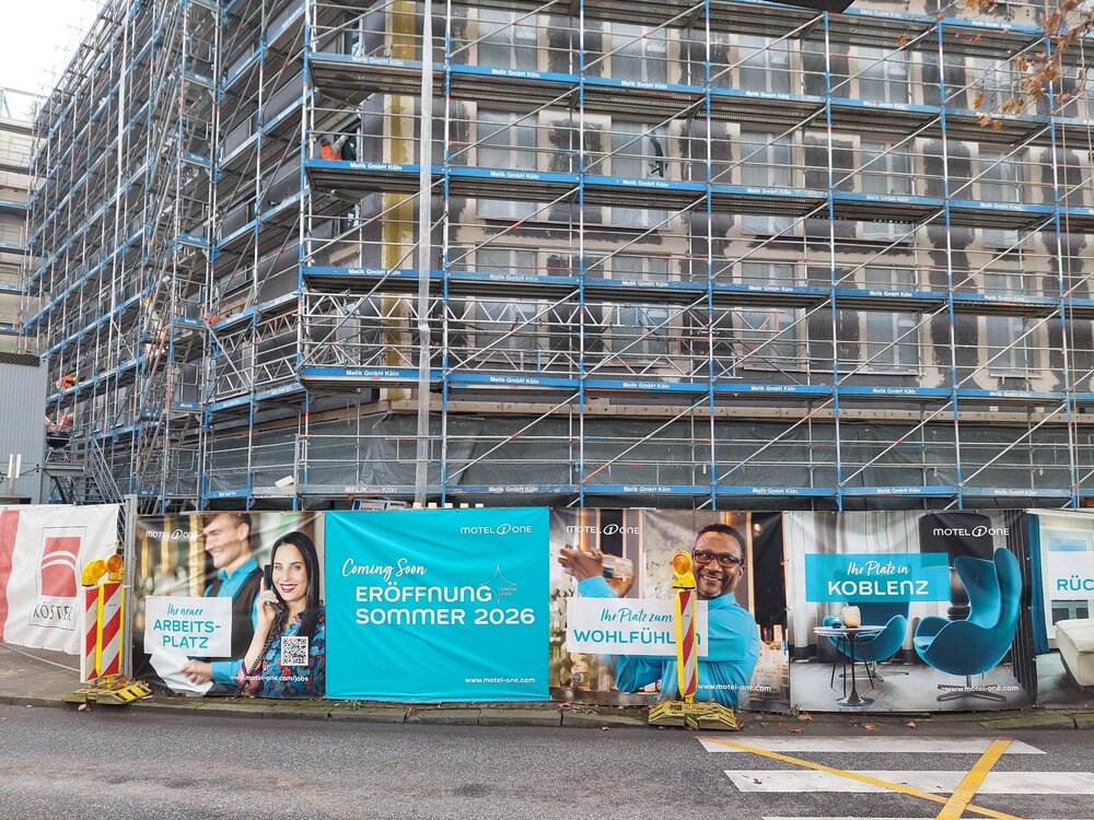 In der Löhrstraße 28-32 in Koblenz entsteht das Motel One.