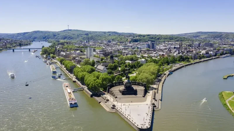 Luftaufnahme Deutsches Eck.