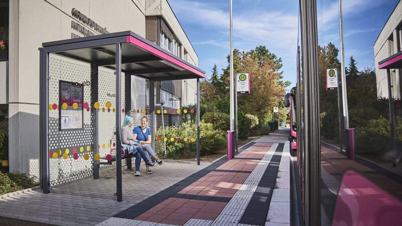 Barrierefreie Haltestellen der koveb in Koblenz.