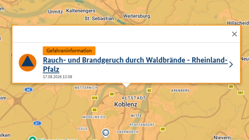 Screenshot Bundesamt für Bevölkerungsschutz und Katastrophenhilfe