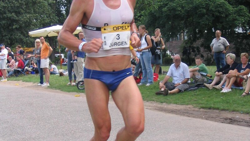 Jürgen Zäck beim Ironman Germany in Frankfurt 2005