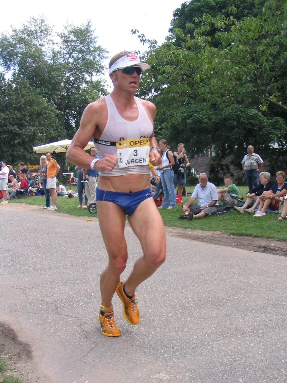 Jürgen Zäck beim Ironman Germany in Frankfurt 2005