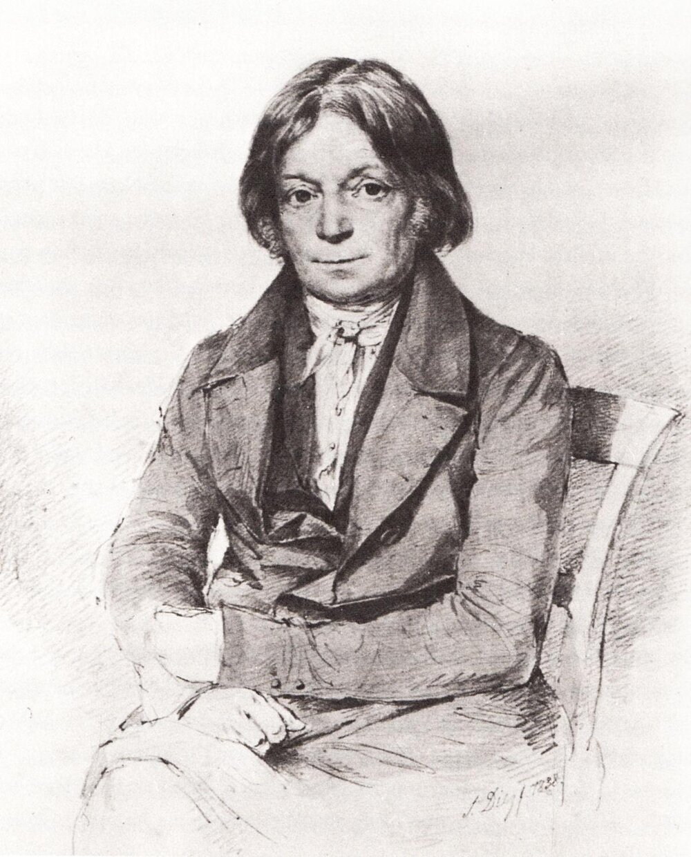 Eine Zeichnung von Joseph Görres aus dem Jahr 1838