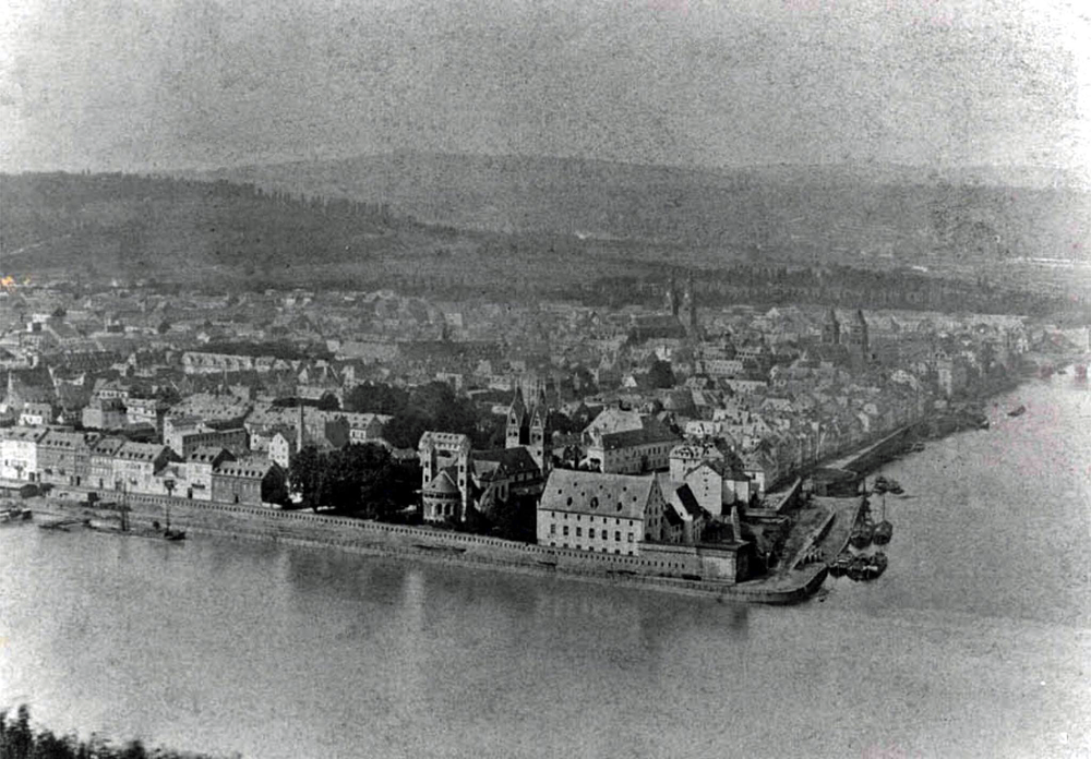 Deutsches Eck ohne künstliche Landzunge, 1875 Deutsches Eck ohne künstliche Landzunge, 1875