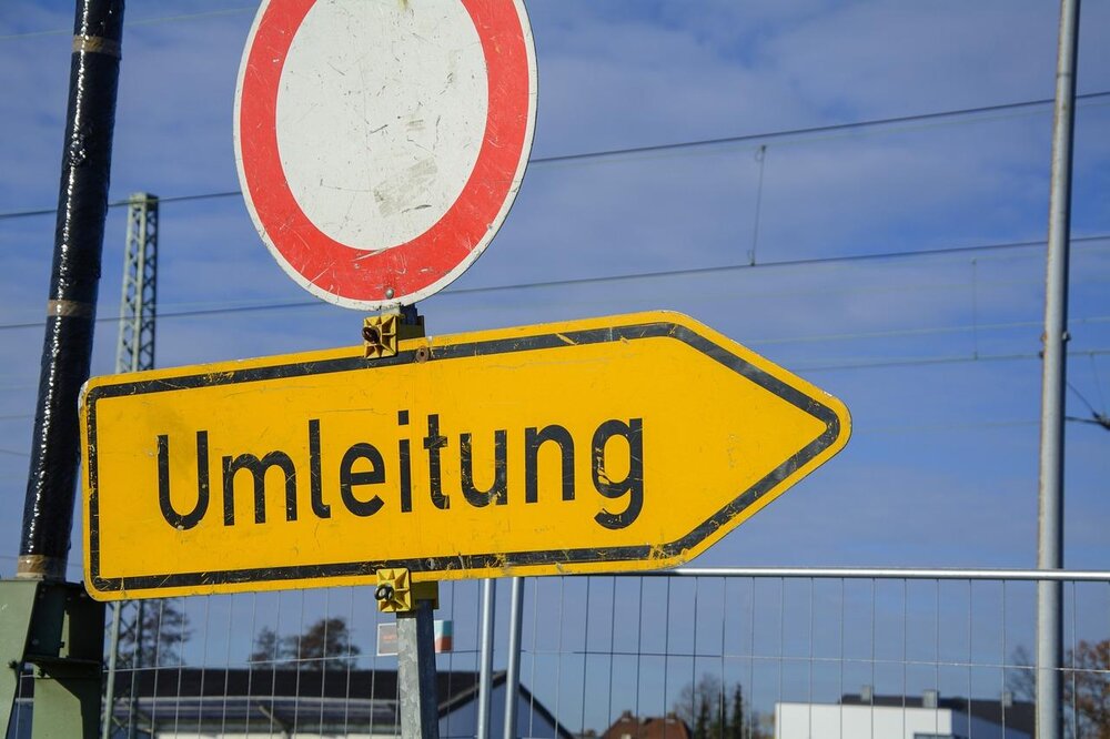 Umleitung, Baustelle Umleitung, Baustelle