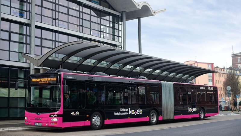 Linienbus koveb am Hauptbahnhof Koblenz