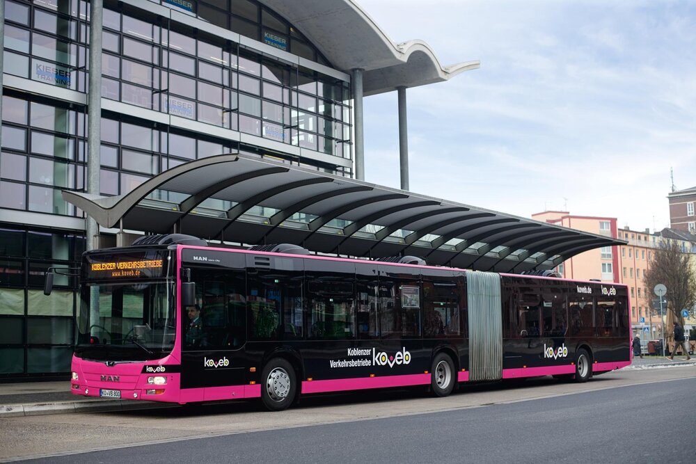 Linienbus koveb am Hauptbahnhof Koblenz Linienbus koveb am Hauptbahnhof Koblenz