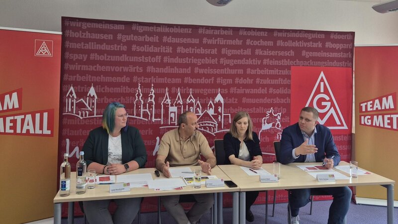 Pressekonferenz bei der IG Metall Koblenz